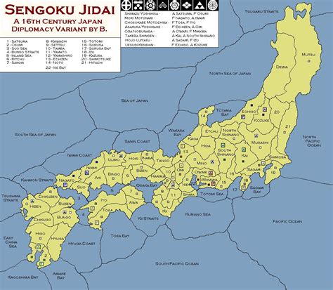 sengoku jidai japan map.